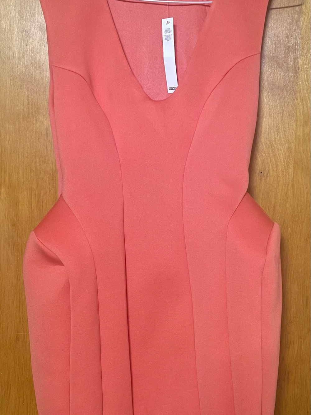 ASOS Coral-Pink Sheath Dress. Brand New